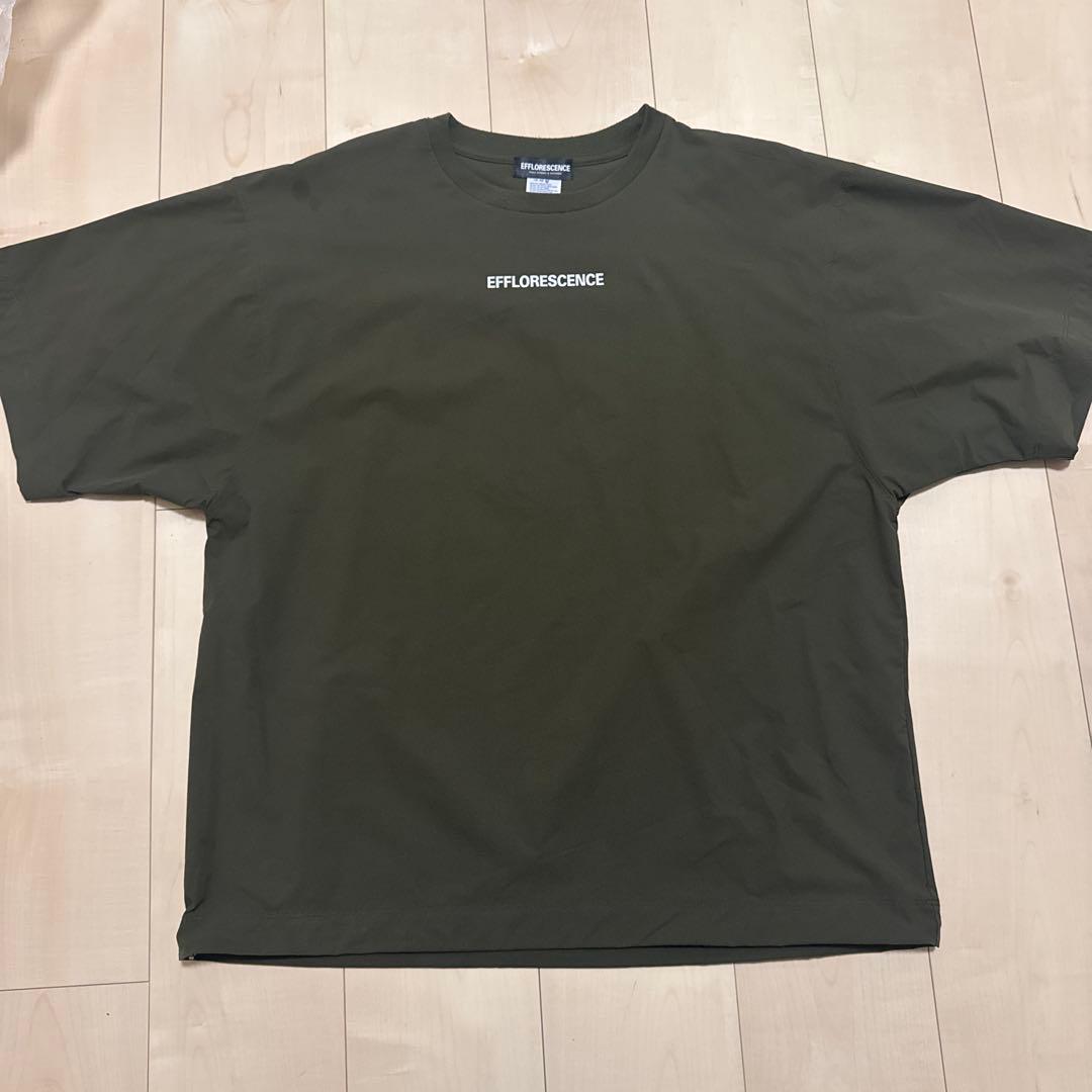 完売品　EFFLORESCENCE ナイロン半袖シャツ　カーキ　 サイズ　M