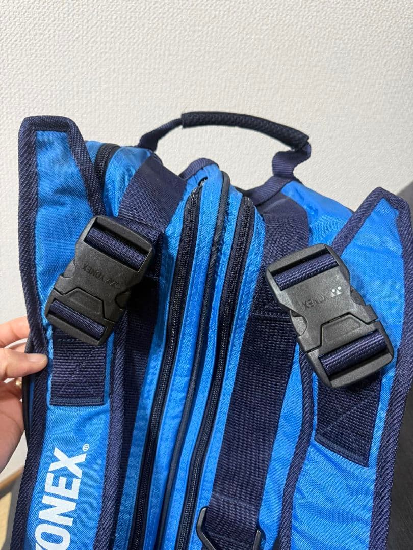 【期間限定】YONEX ラケットバッグ ブルー ショルダー付き 状態良好