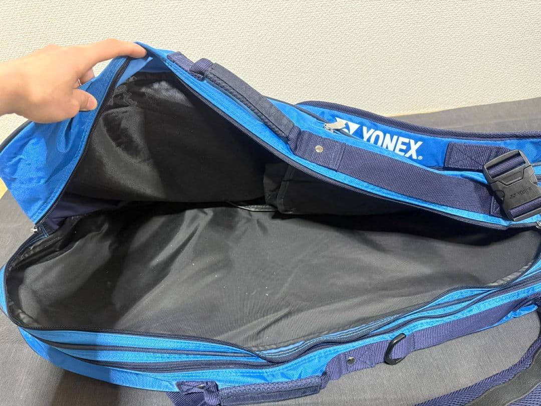 【期間限定】YONEX ラケットバッグ ブルー ショルダー付き 状態良好
