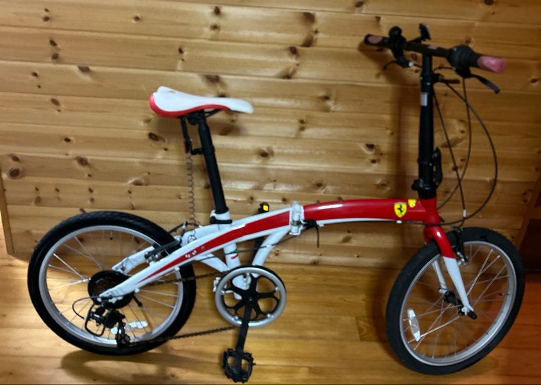 Ferrari(フェラーリ) レッド 折りたたみ自転車 20インチ シマノ7速