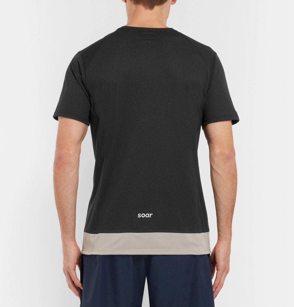【極美品】Soar Running メッシュパネル ジャージー Tシャツ M 黒