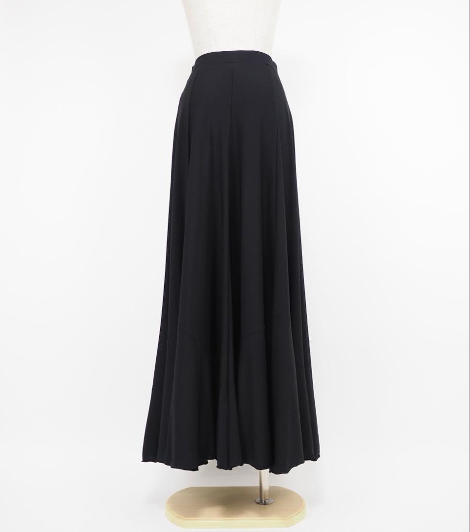 フラメンコ　レッスンファルダ　新品　黒　ファルダ　フレア　Leirena