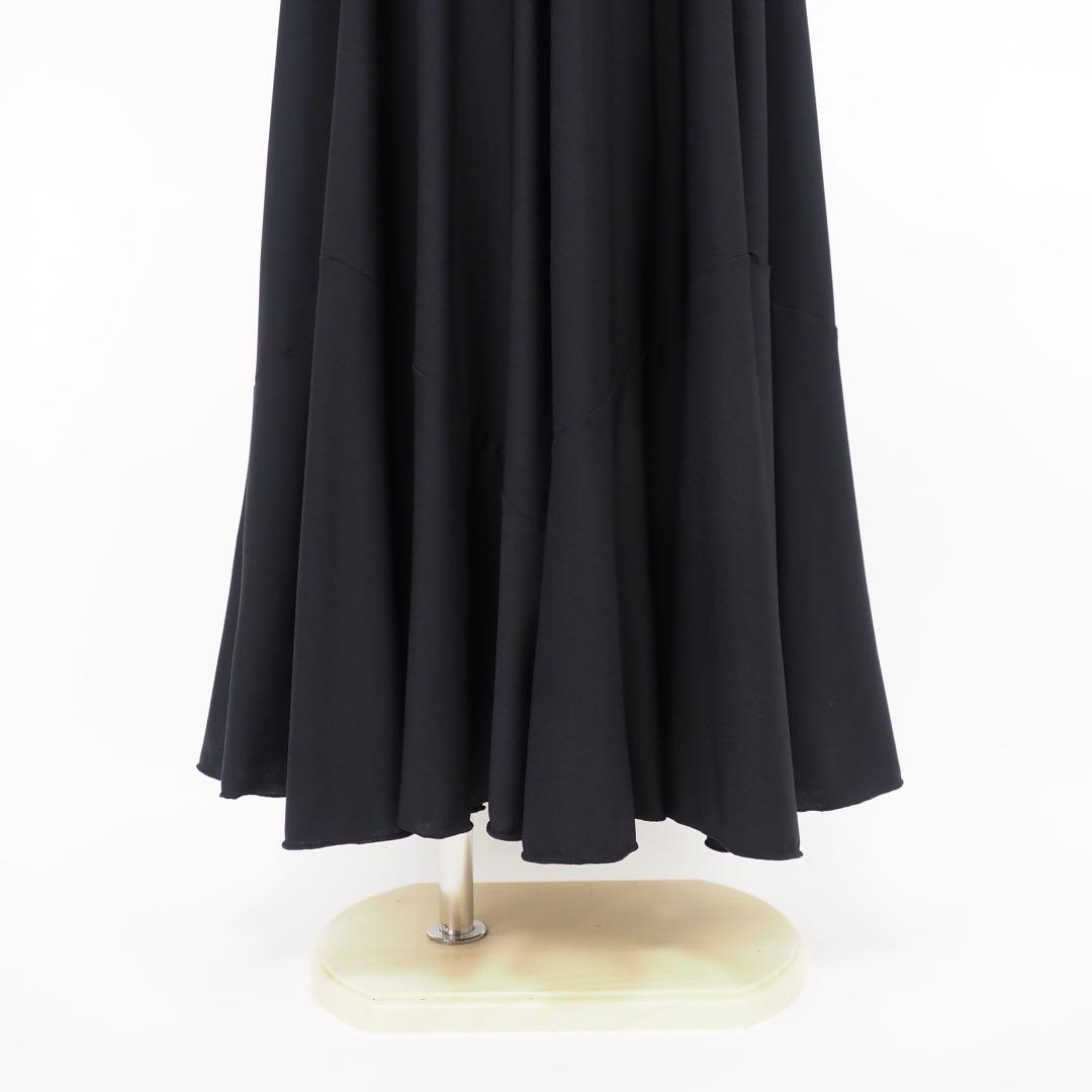 フラメンコ　レッスンファルダ　新品　黒　ファルダ　フレア　Leirena