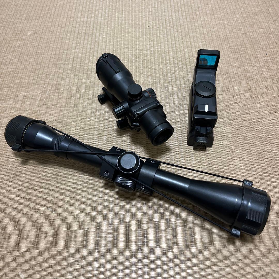 スコープ２つとレッドドットサイトセット　中古品 　サバゲー