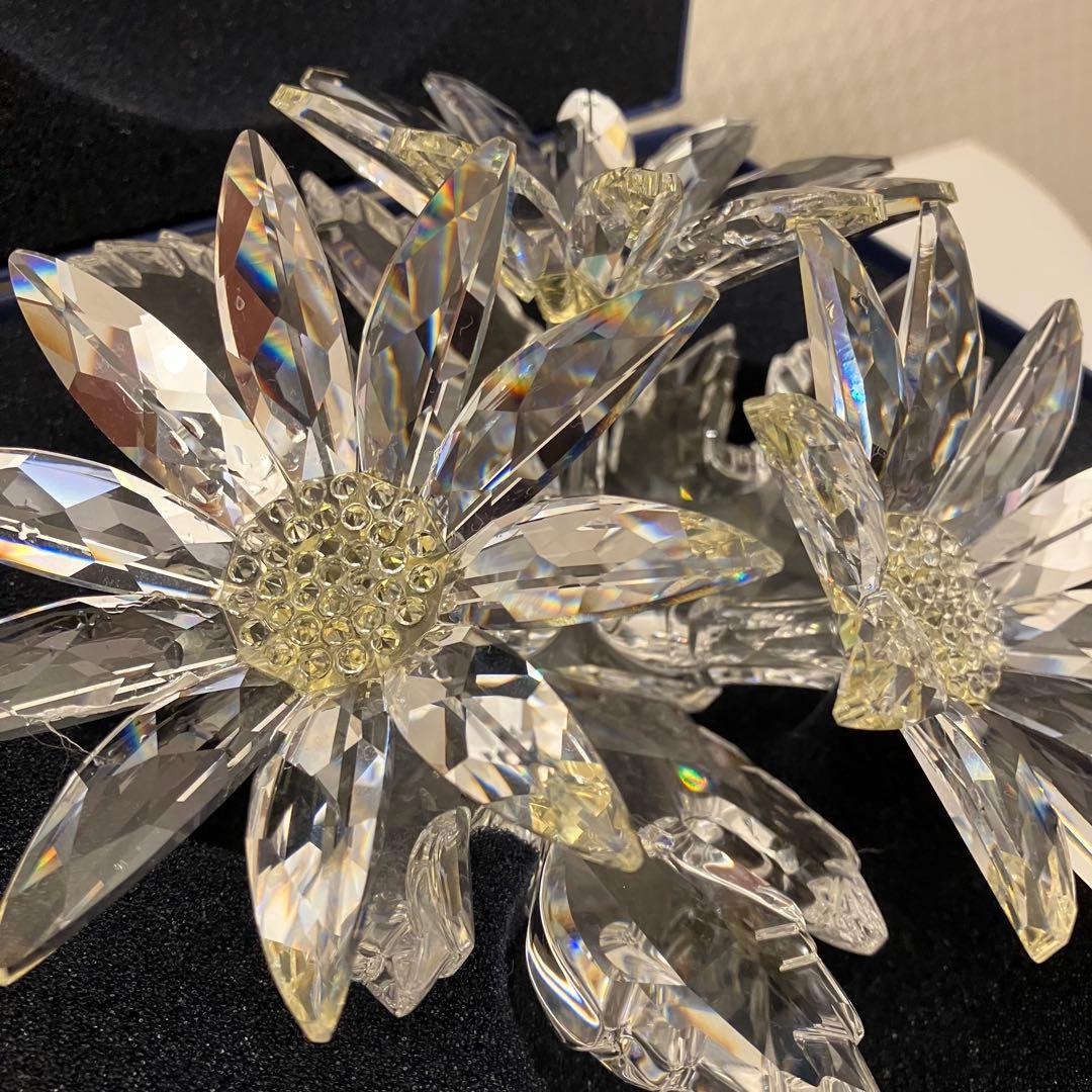 美品★ SWAROVSKI スワロフスキー　クリスタルガラス　エーデルワイス