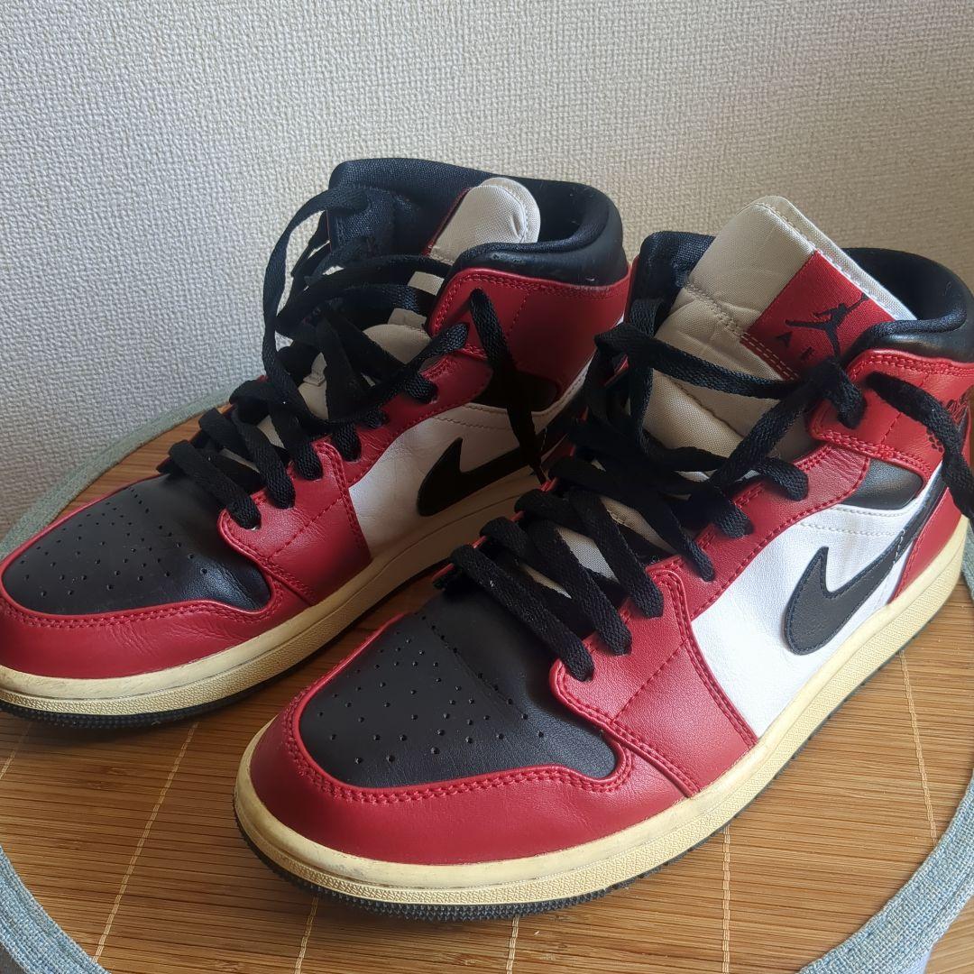 シューズ(男性用) AIR JORDAN 1 MID CHICAGO BLACK TOE