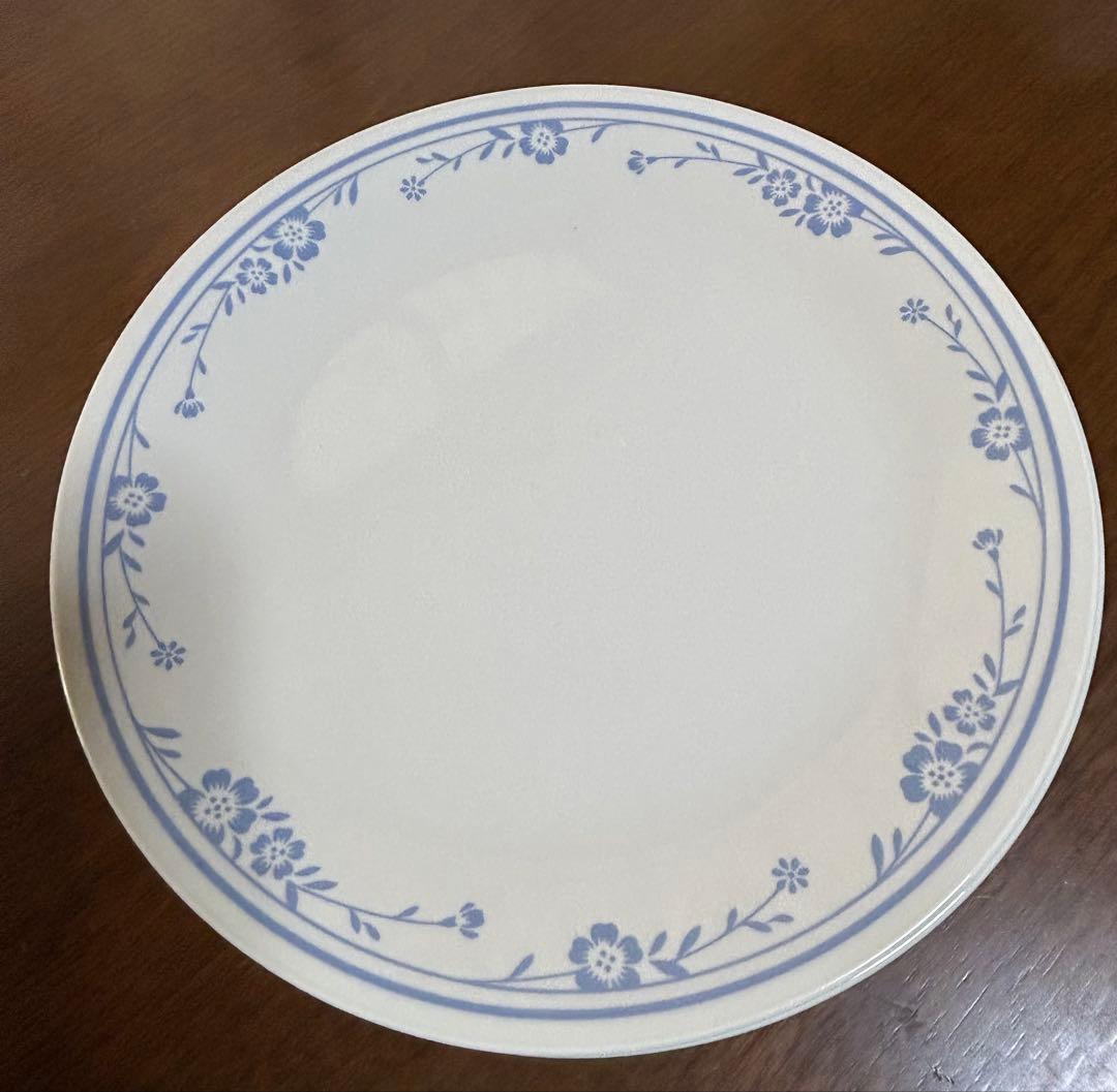 CORELLE 青い花柄大皿 とボウル各５枚セット