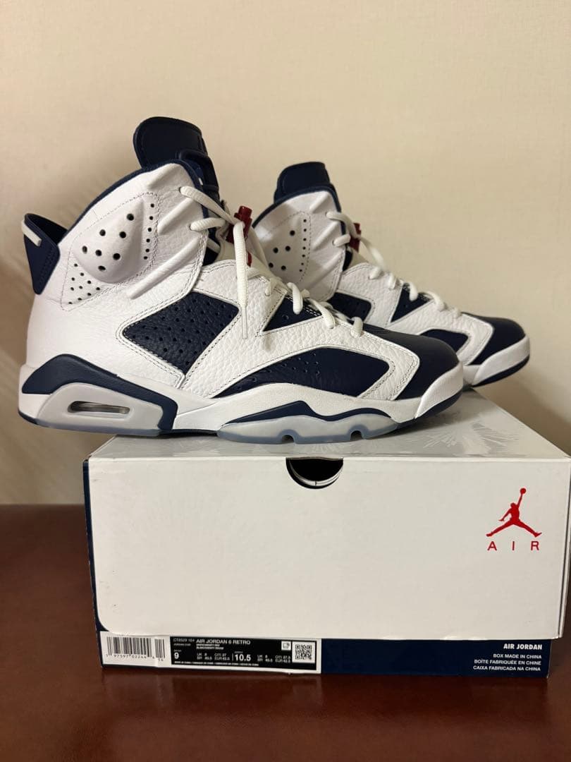 Air Jordan 6 Retro op ホワイト/ネイビー 9