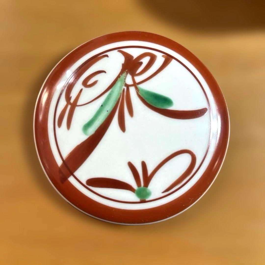 TACHIKICHI 赤絵花鳥 蓋付き茶碗