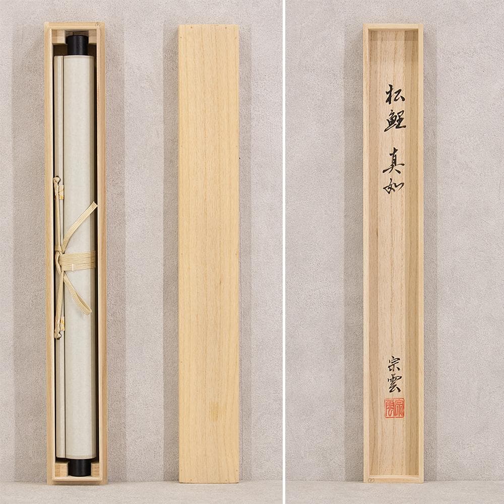 掛軸 茶掛 横物 辻宗雲「松鯉真如」共箱 大徳寺派吉祥寺住職