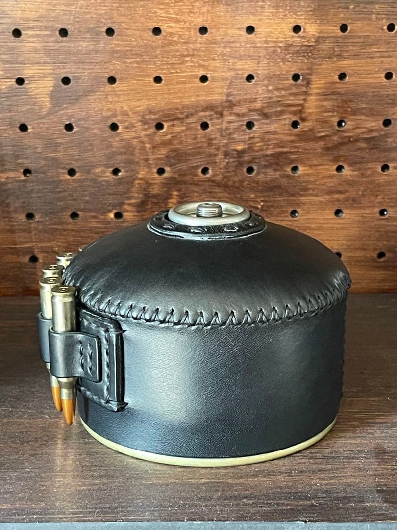 od缶カバー　本革　ブラック