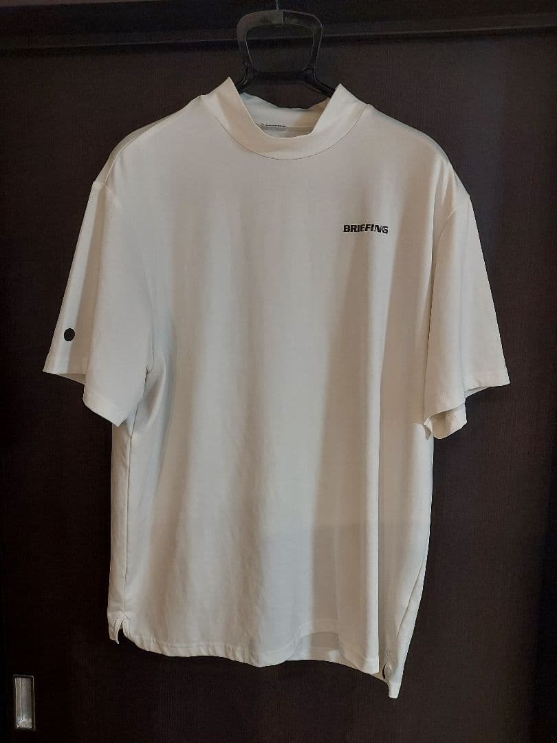 BRIEFING BACK LOGO LINE HIGH NECK モックネック