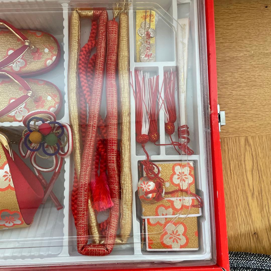 七五三用 金色の衣装と付属品セット