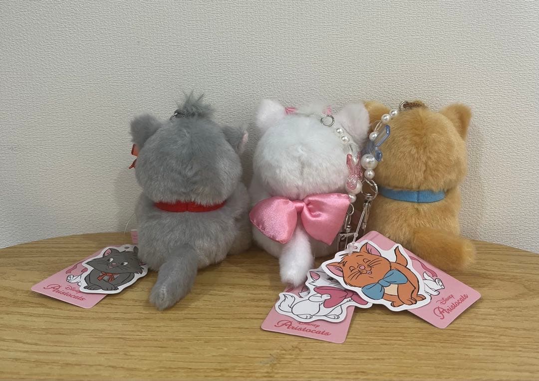3個セット　ディズニー コラボ　マリーちゃん　おしゃれキャット キーホルダー