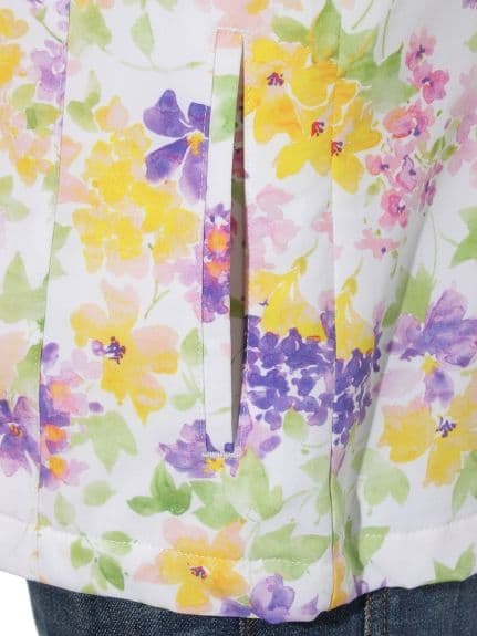 ゴルフ シャツ レディース　ゴルフウェア　花柄　半袖　ブルゾン　新品　アウター