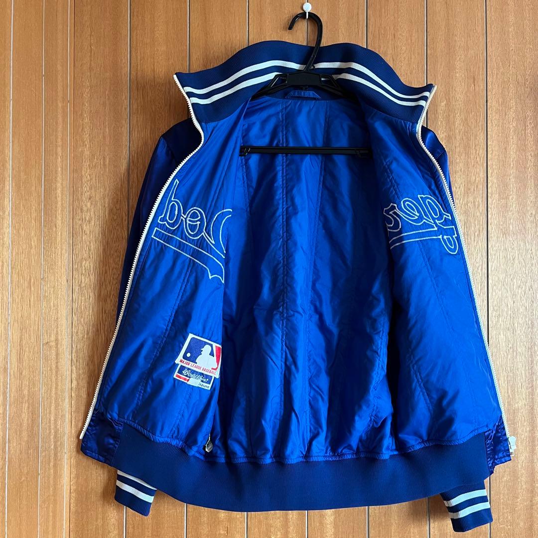 美品　超希少　ドジャース　サテンスタジャン　Lサイズ　80S MIZUNOミズノ