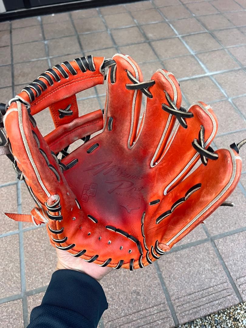 Mizuno Pro 硬式用　内野ＭＭ型　オレンジ