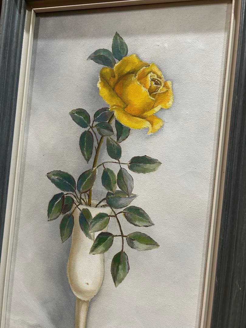 外国作者　油絵　薔薇　フラワー