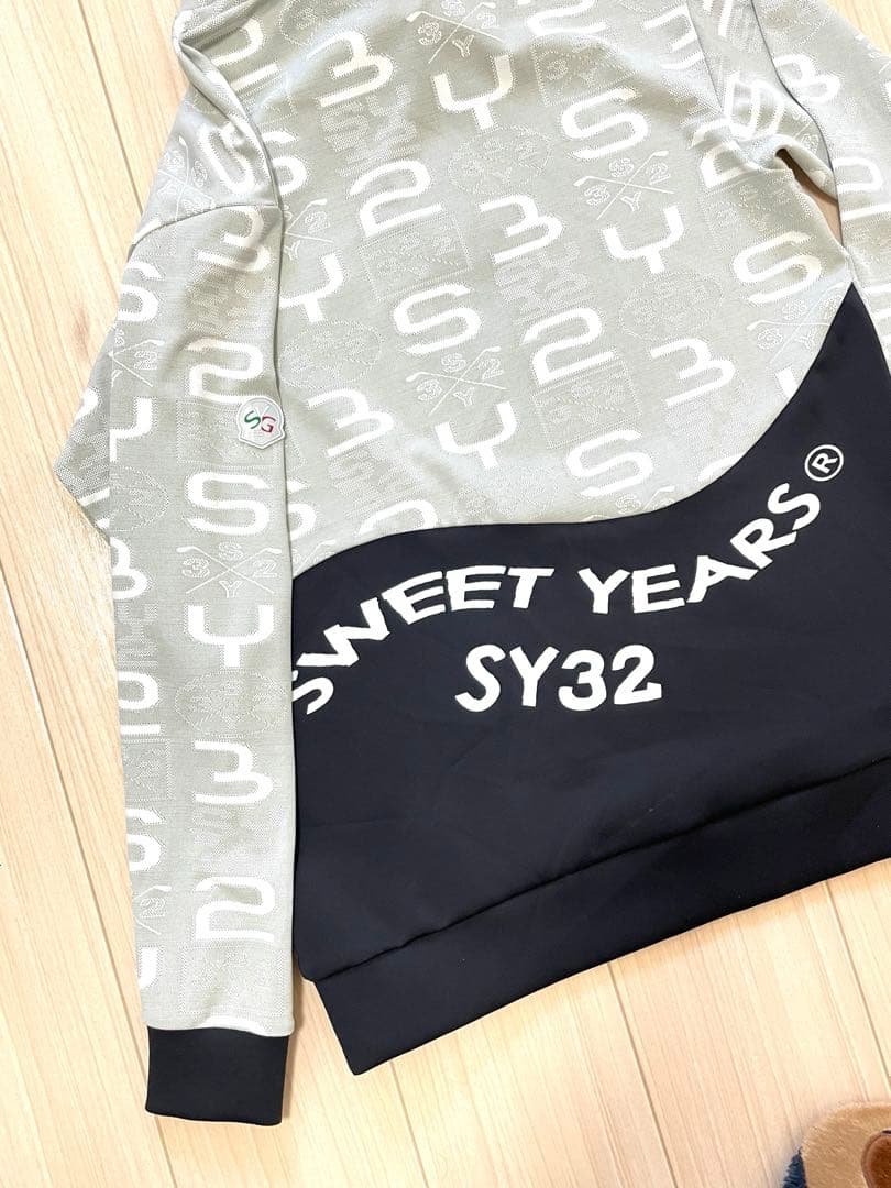 【定価2.3万】SY32 ゴルフ ジャガード ハーフジップ L 総柄
