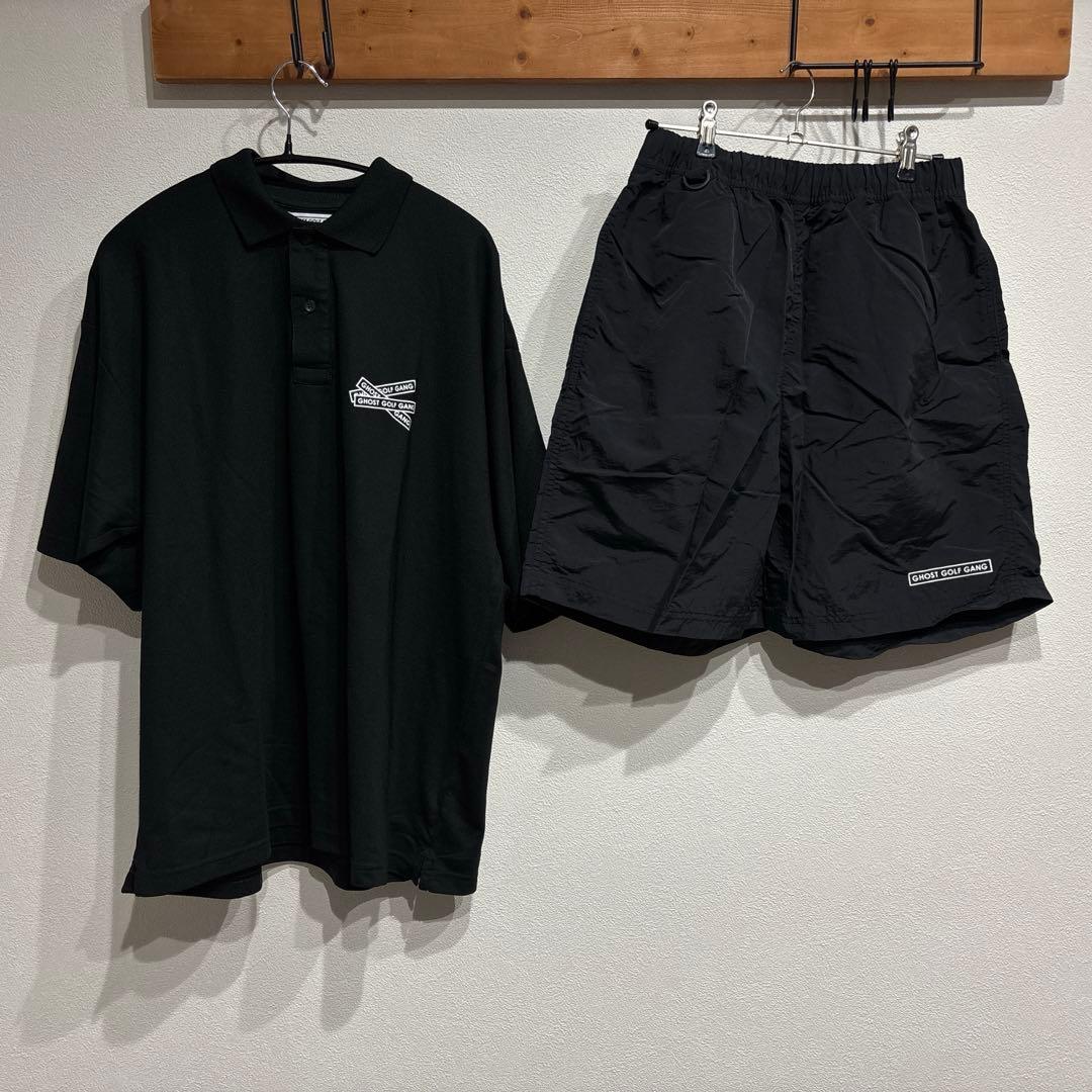 希少 GHOST GOLF GANG ブラック　ポロシャツ、パンツ