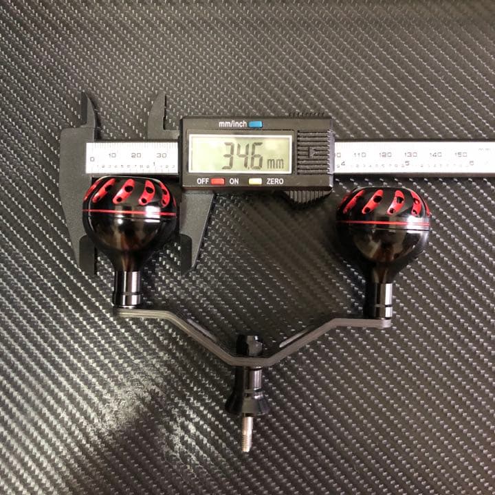 SHIMANO用スピニングリールカーボンダブルハンドル パワーハンドルノブセット