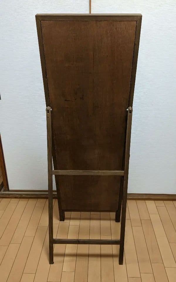★アンティーク姿見 ★扉&ネクタイ他収納付き♫