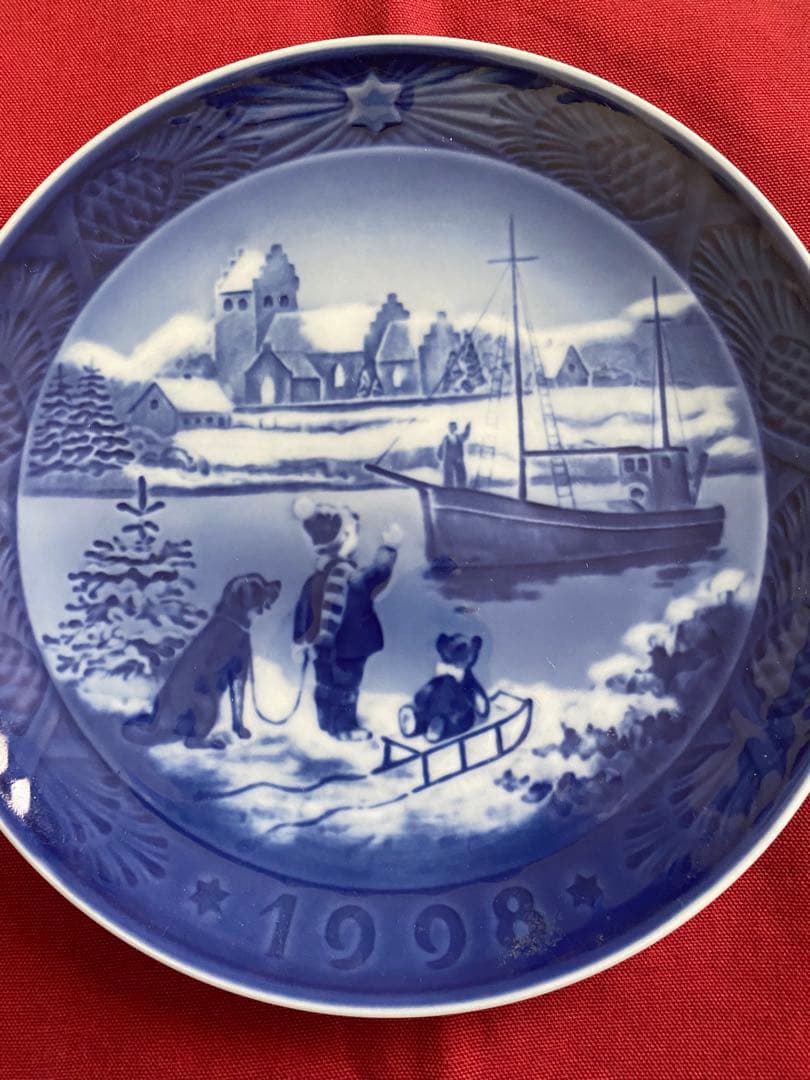 コペンハーゲン1998年 陶器の皿 冬の風景
