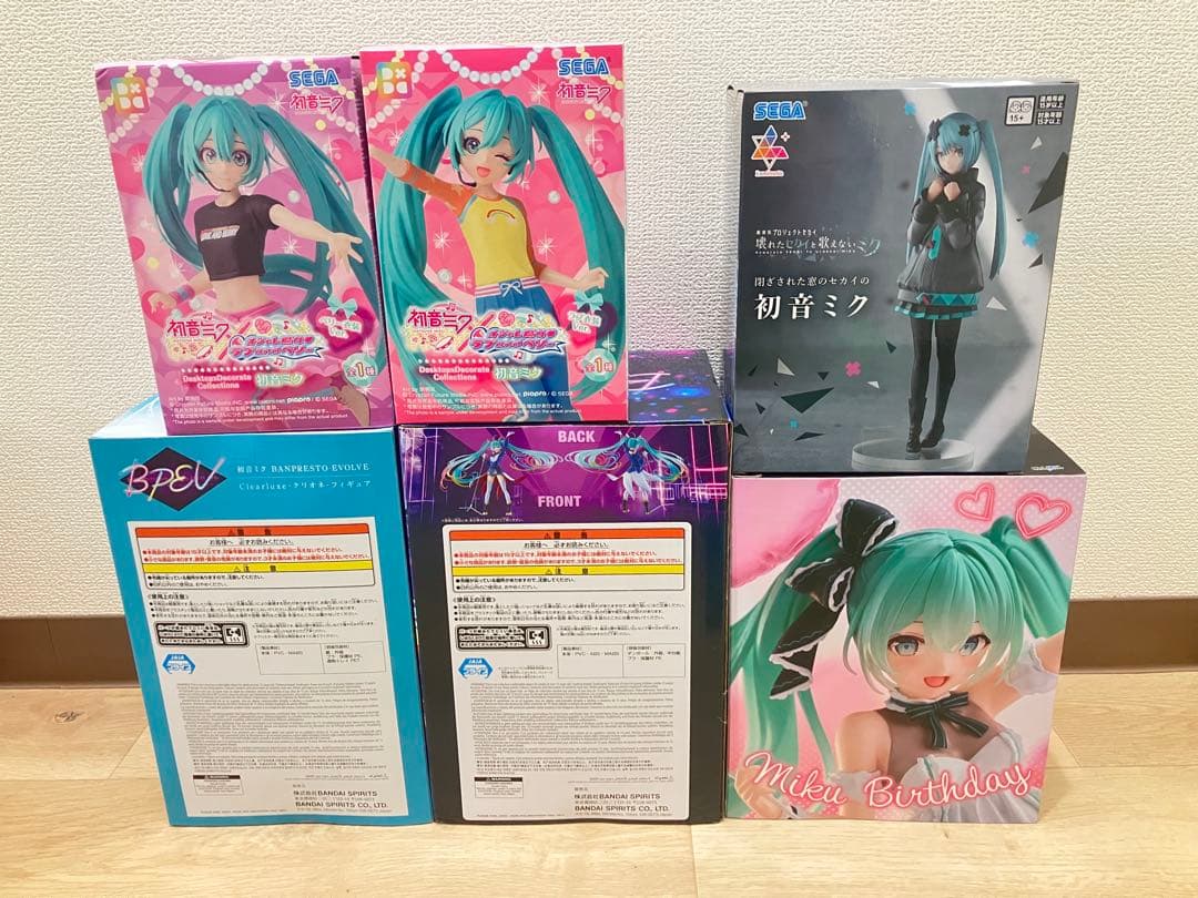 【新品・未開封】初音ミク フィギュア 6体セット　プライズ　まとめ売り