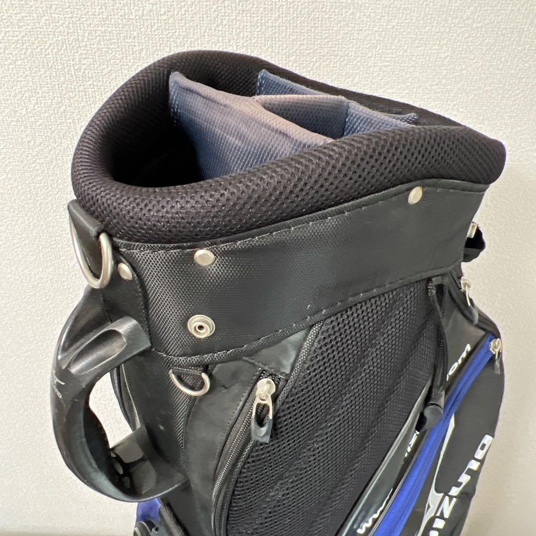 ミズノ MIZUNO キャディバッグ ゴルフバッグ ブラックブルー 5分割 9型
