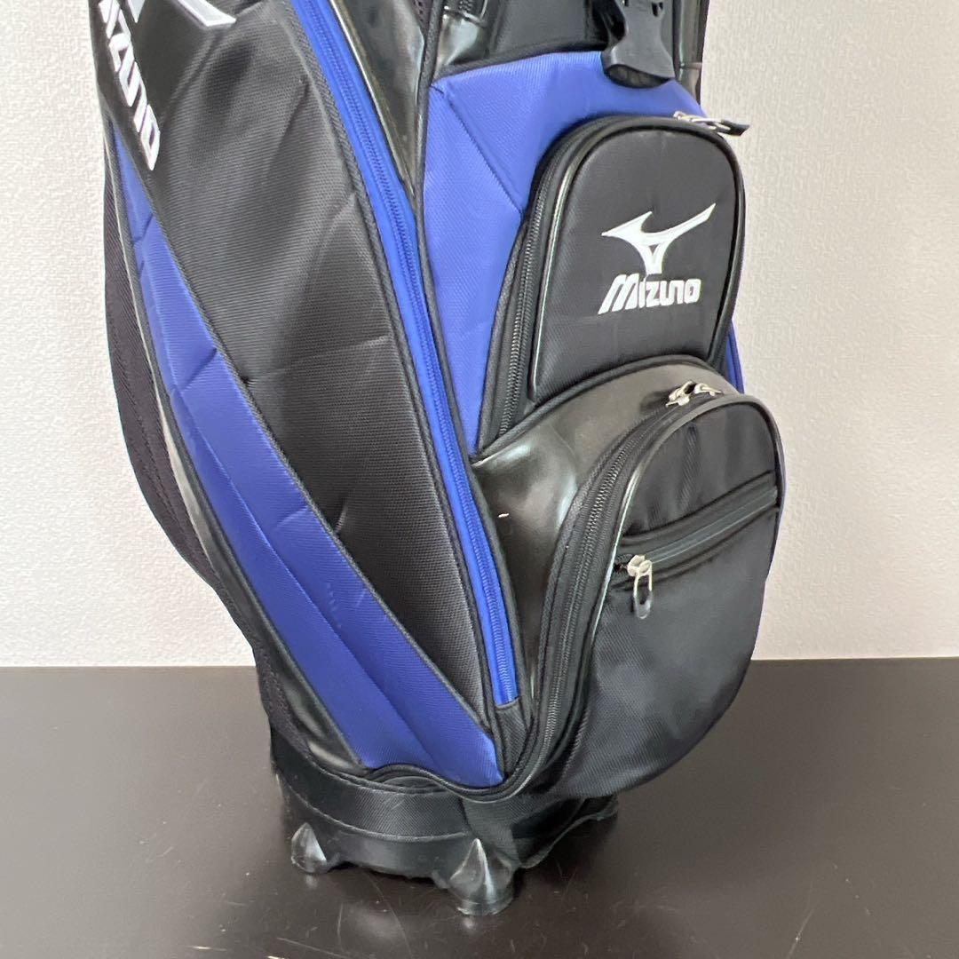 ミズノ MIZUNO キャディバッグ ゴルフバッグ ブラックブルー 5分割 9型