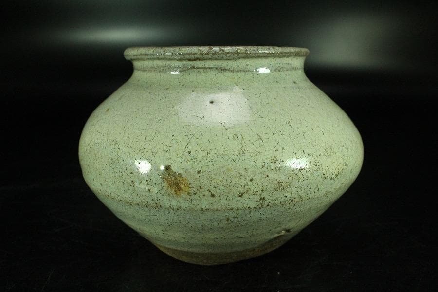 古唐津 斑唐津 壷 古美術(K-XA870)