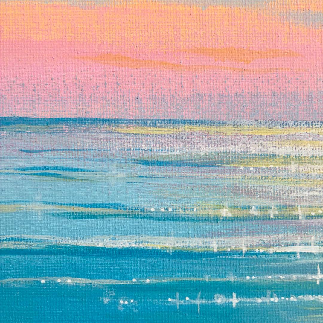 はじまりの朝＊4号キャンバス　絵画　風景画　人気　海　夏　人気　ハワイ　沖縄