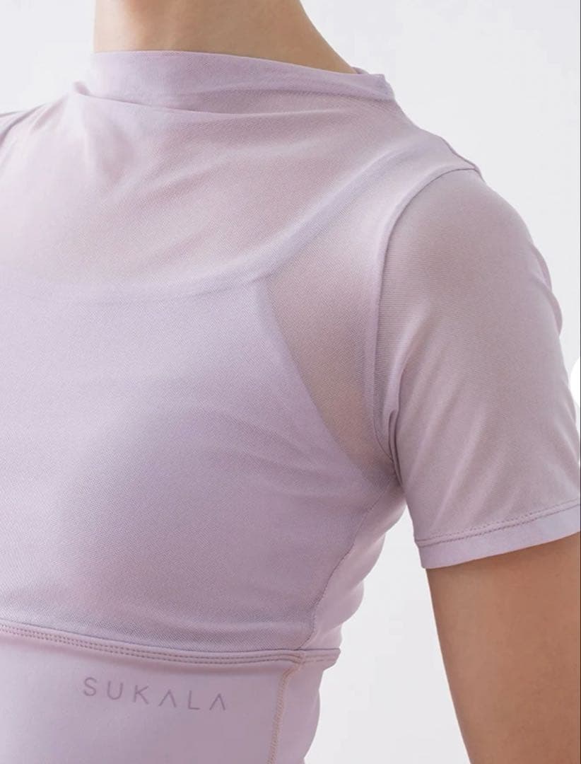 SUKALA メッシュ クロップドトップ 黒色　新品