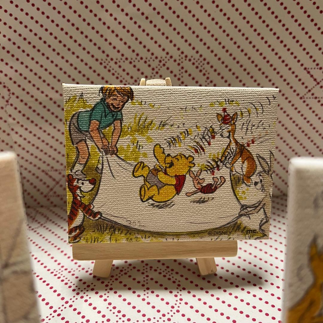 くまのプーさん展　限定　ミニアートキャンバス　　4種セット　コンプリート