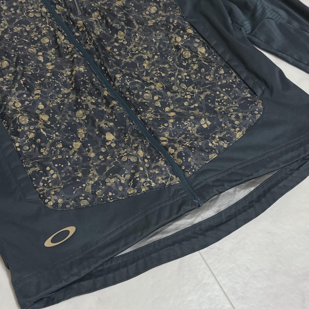 OAKLEY オークリー 迷彩 切替 トップスジップシャツ ダークグレー系 M