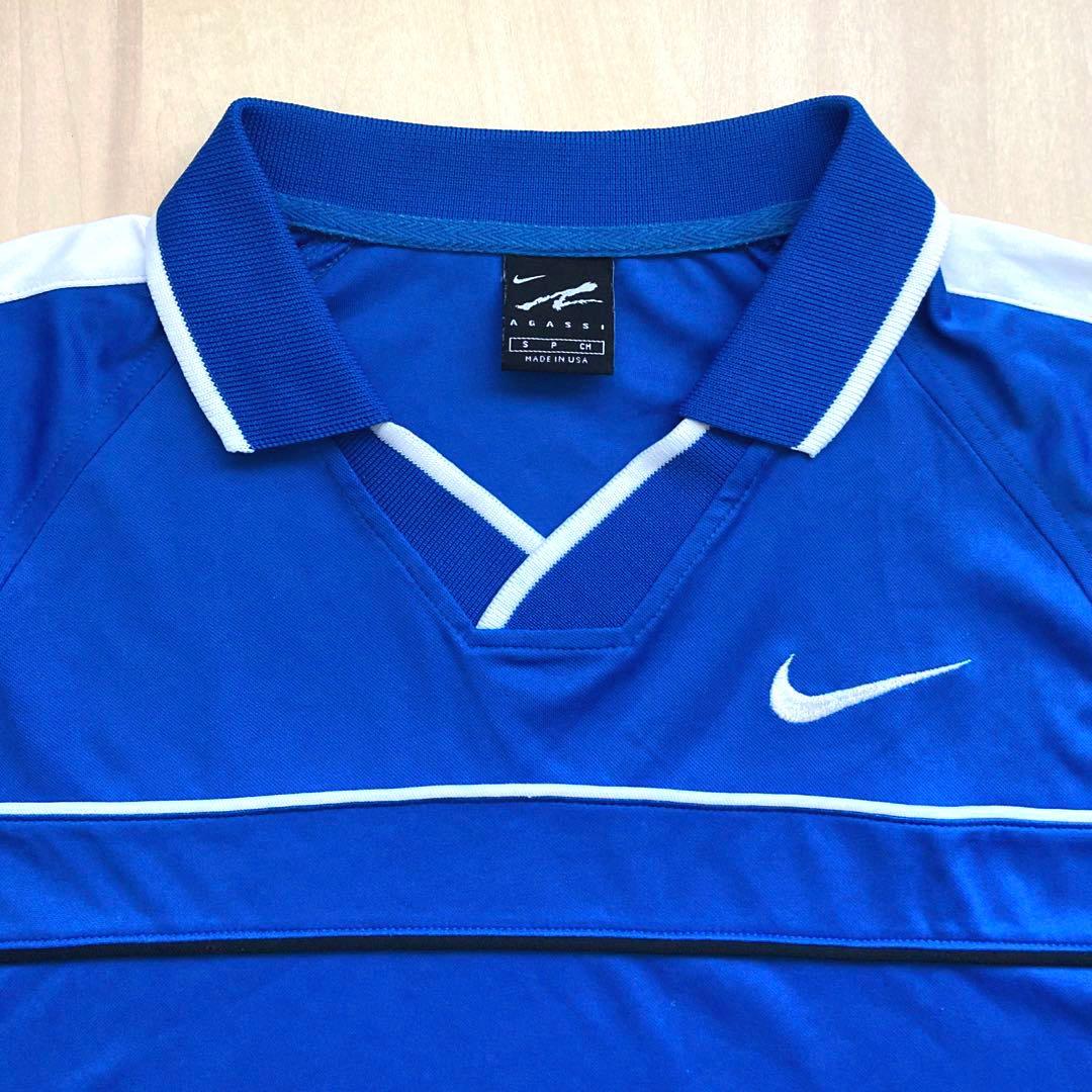 NIKE TENNIS AGASSI ナイキ テニス アガシ ゲーム シャツ S