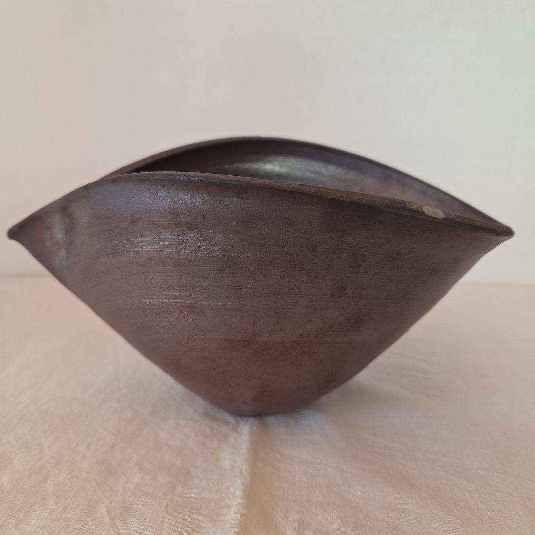 【美品】陶芸家 島るり子さん 焼き締め 片口