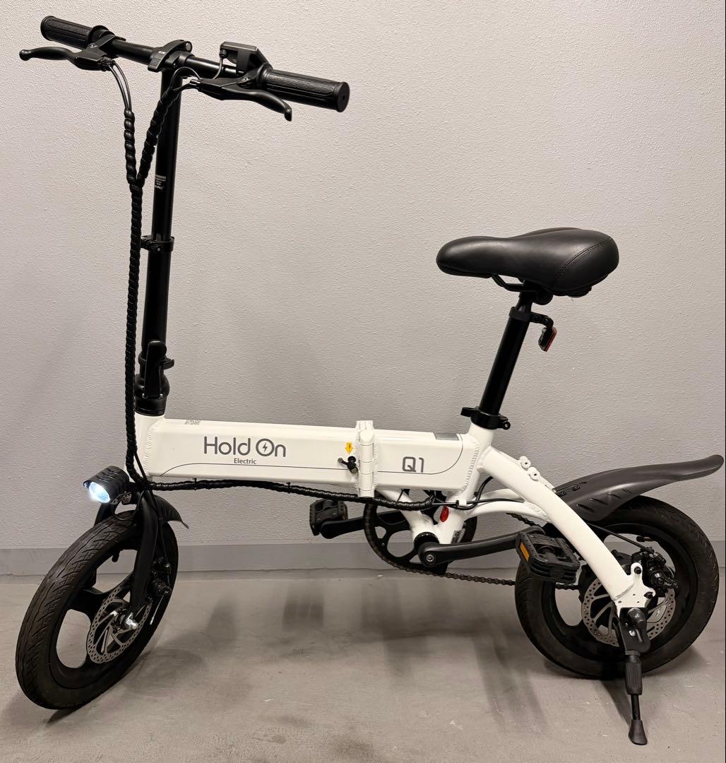 HOLDON ホールドオン Q1J 折り畳み 電動アシスト自転車　パールホワイト