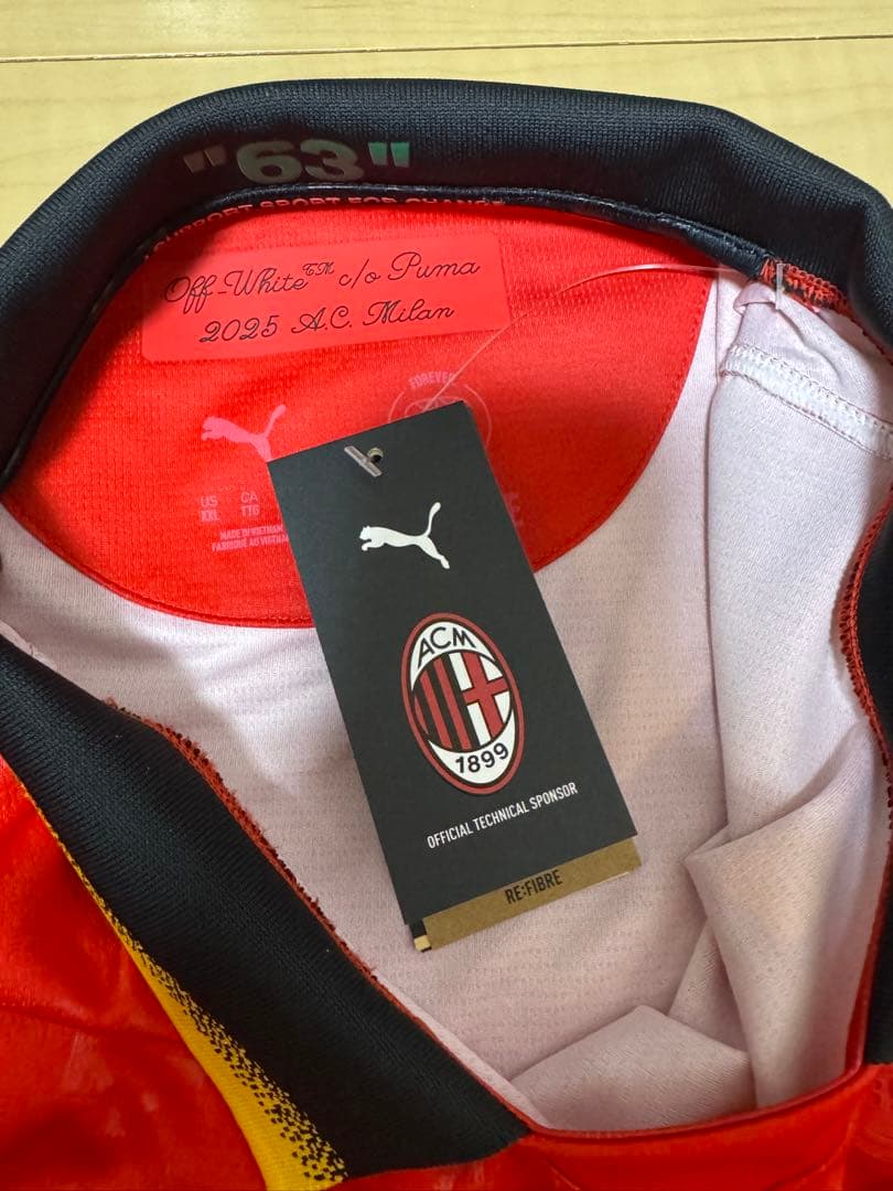 PUMA x AC Milan x Off-White サッカーシャツ