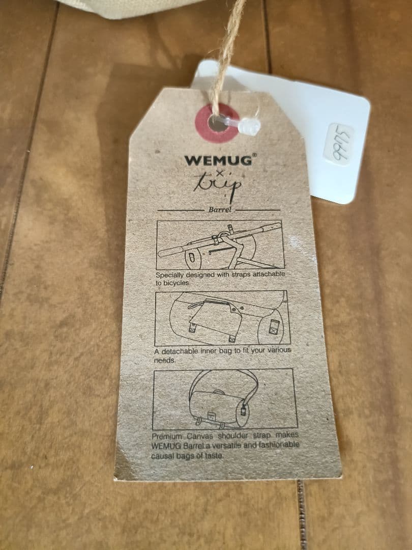 WEMUG帆布サイクルバック ハンドルポーチ ヴィンテージ物 未使用長期保管品
