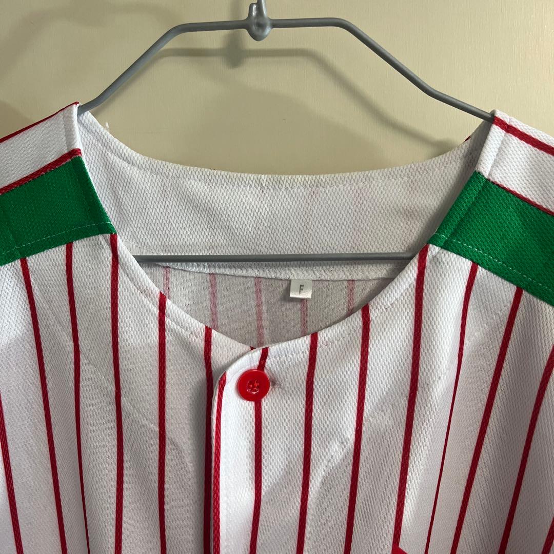 野球 ユニフォーム 赤・白・緑　東京ヤクルトスワローズ