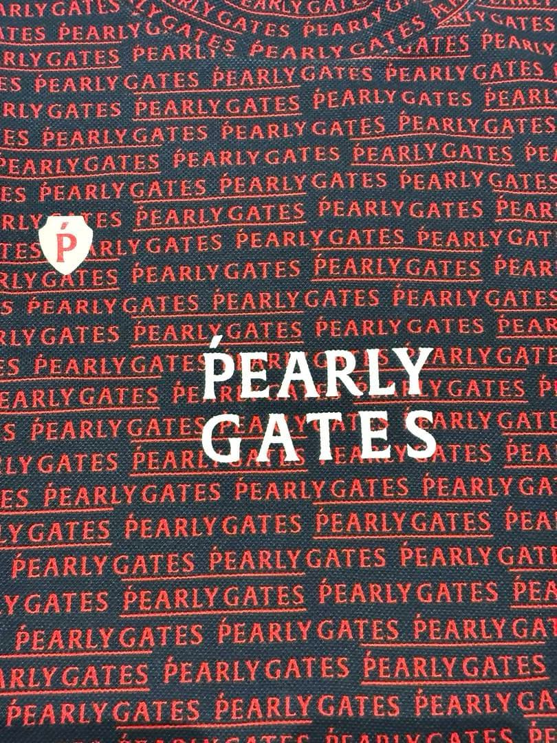 美品　PEARLY GATES 半袖モックネック　4 総ロゴ　レッド