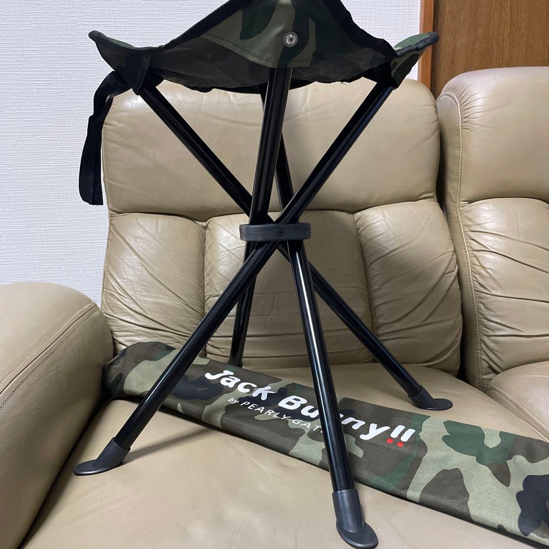 【値下】JACK BUNNY ジャックバニー折り畳み椅子カモフラカーキ系希少