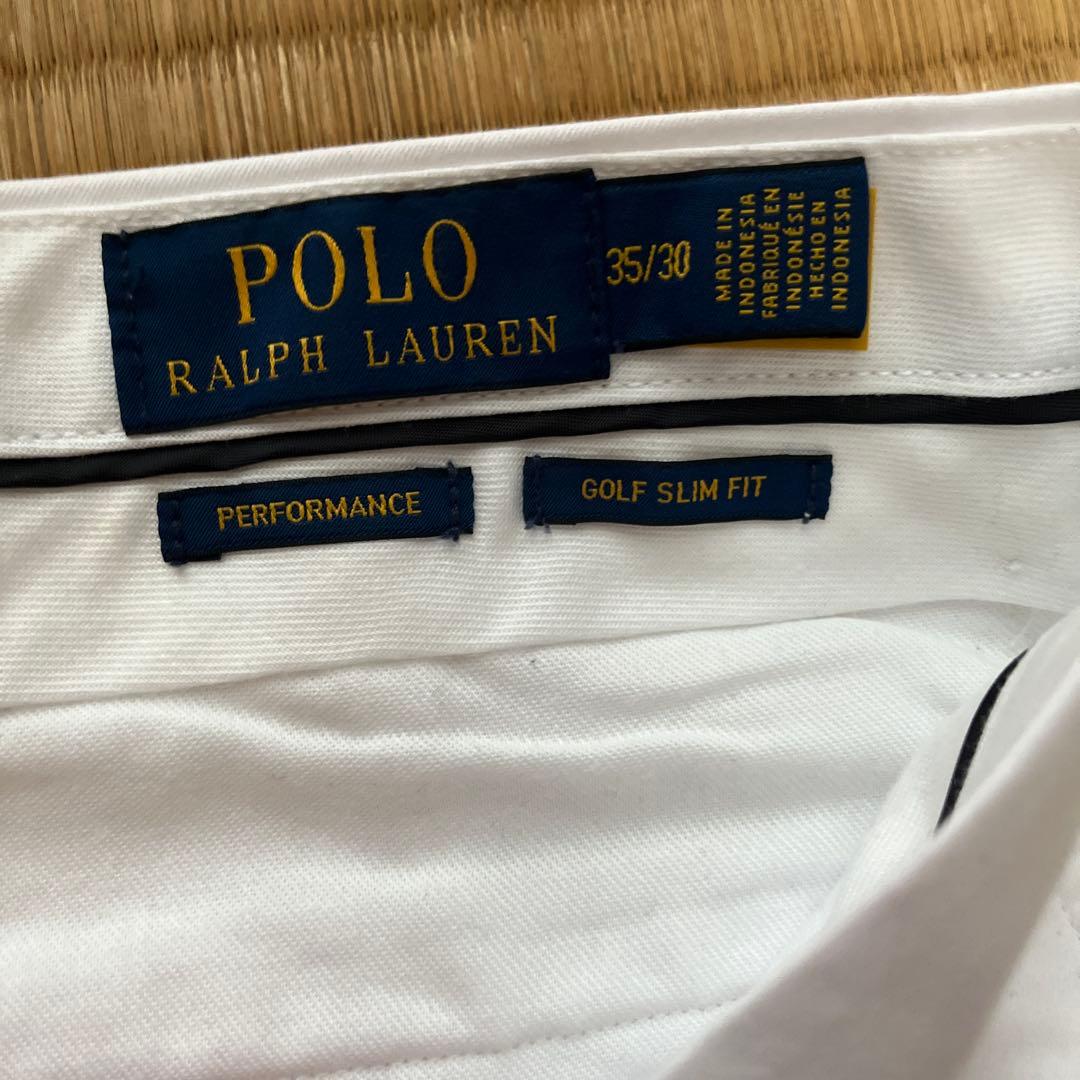 Polo ホワイト スリムフィットパンツ