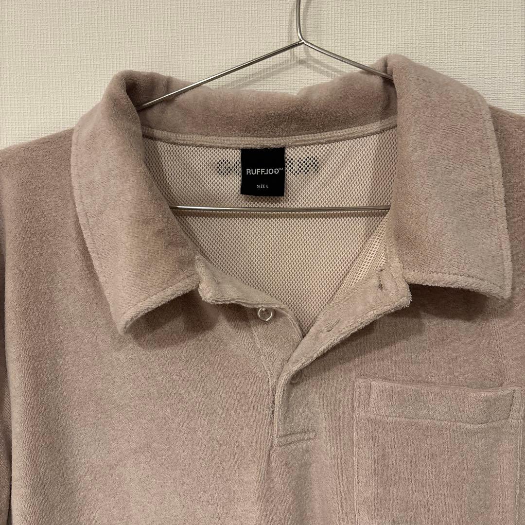RUFFLOGベージュ ポロシャツ　L ラフログ