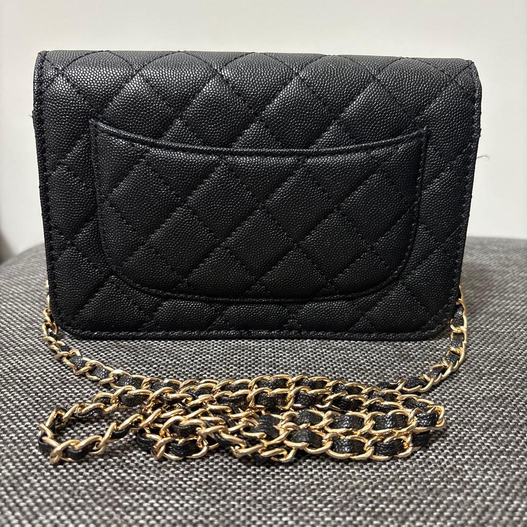 ショルダーバッグ チェーンウォレット ノベルティ ゴールド金具