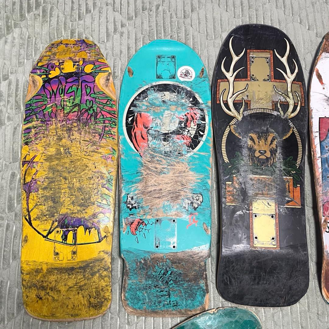 廃デッキ　希少　オールドシェイプ　スケボーデッキ　DIY まとめ売り　7枚