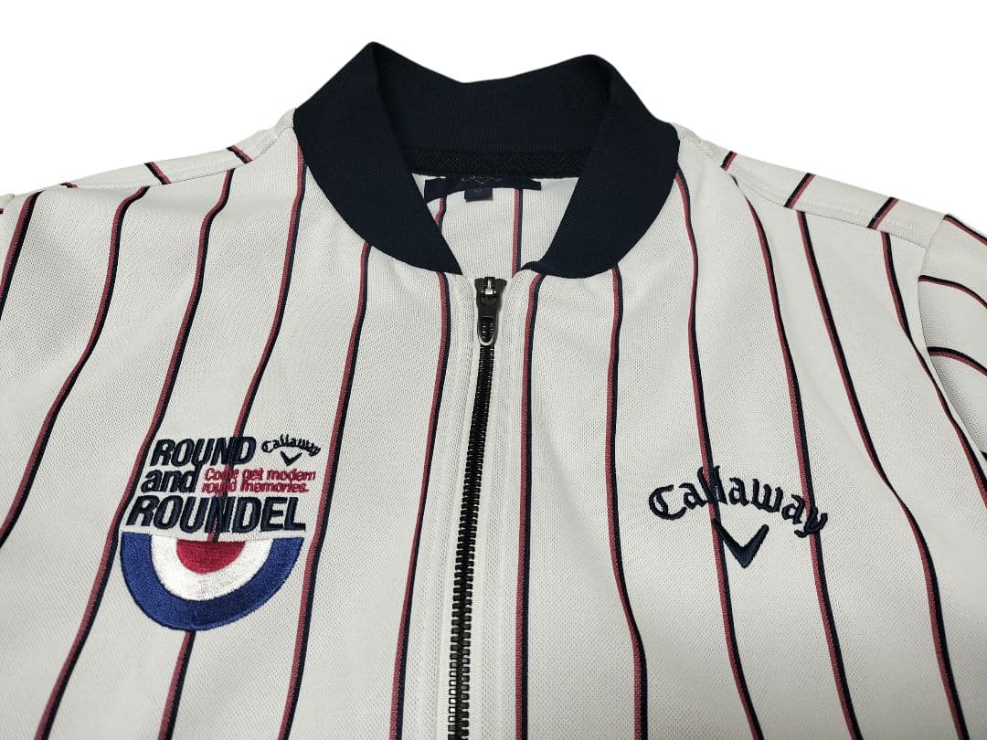 Callaway×ROUND and ROUNDELピンストライプ ブルゾン美品