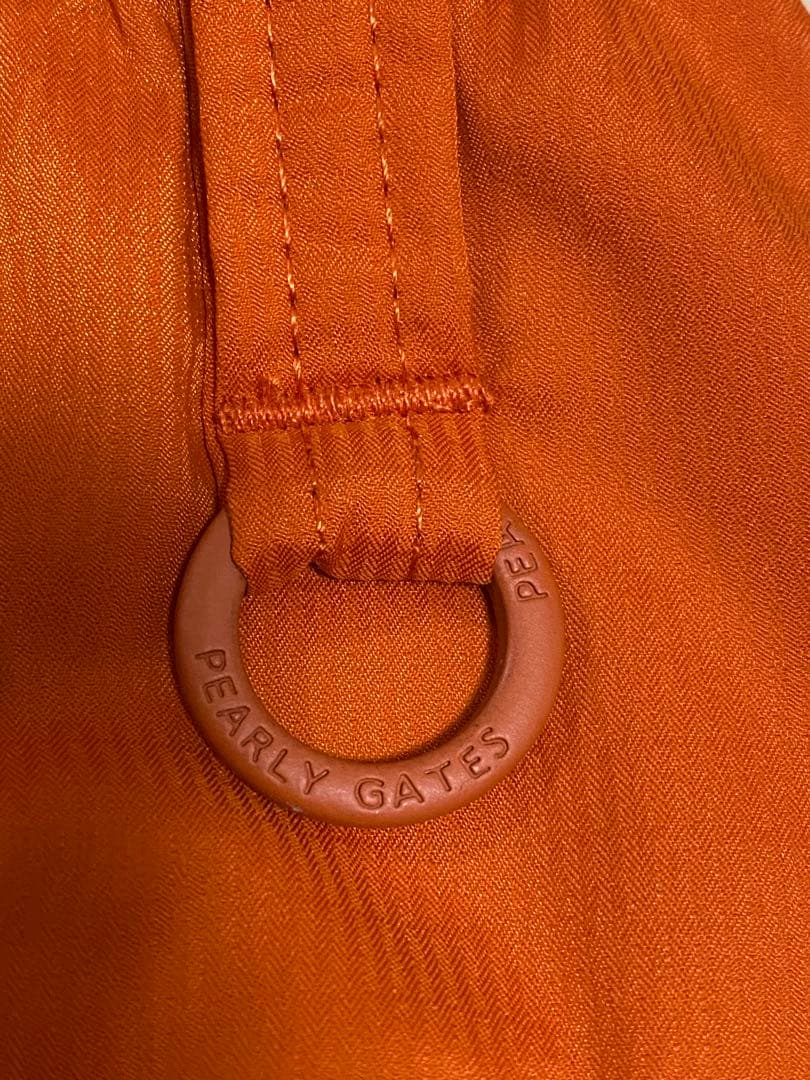 美品 PEARLY GATES オレンジスカート 蓄熱 防寒 サイズ2 中綿 L