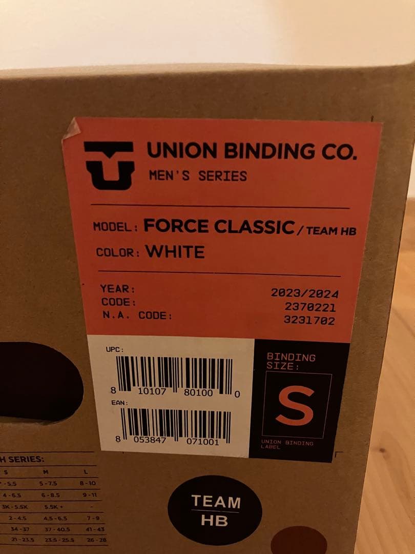 【新品未使用】UNION FORCE CLASSIC 23-24 Sサイズ